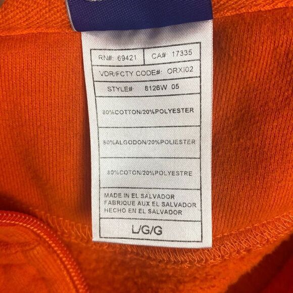 Vintage Reebok Miami Dolphins Sweater Mens Large Orange Pullover Sweatshirt - Picture 11 of 12